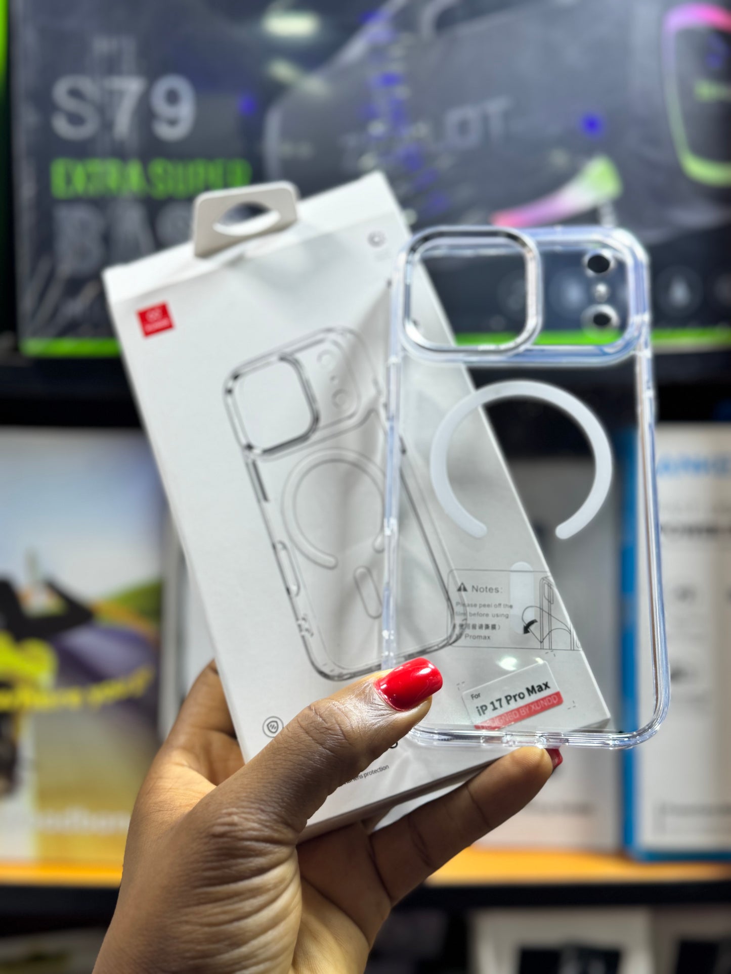 Xundd magnetic crystal clear case for iPhone 17 pro max