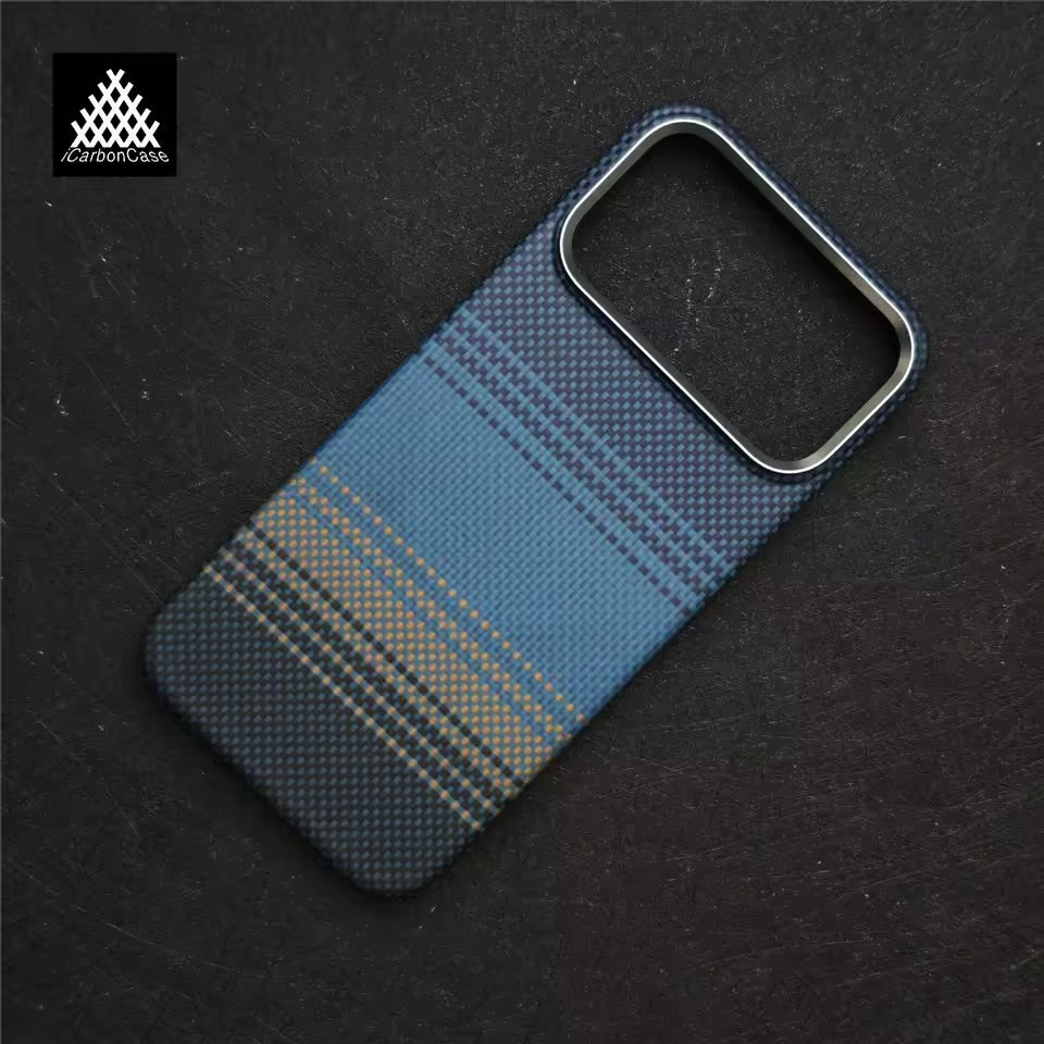 Real Kevlar Aramid Carbon Fiber Ultra thin Protective Case with MagSafe charging base for iPhone 17 pro max
