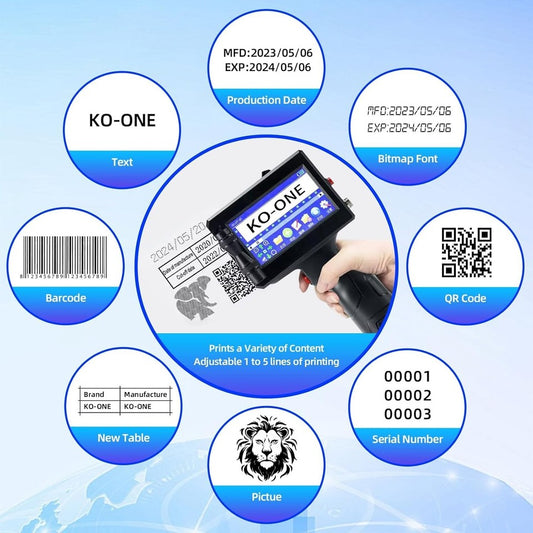 intelligent Portable Inkjet Printer for barcode, label, logo, qr, date