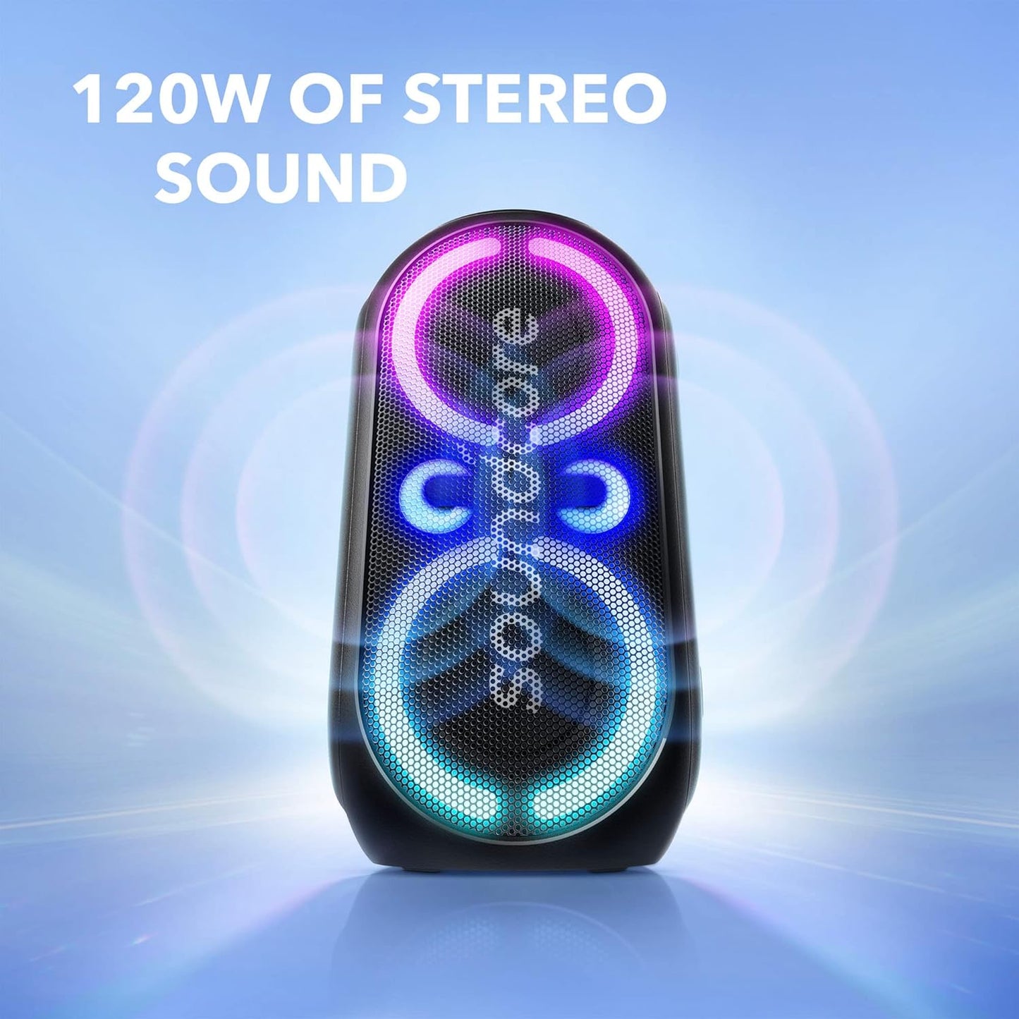 Soundcore by Anker Rave Party 2 Portable Speaker, 120W Stereo Sound,