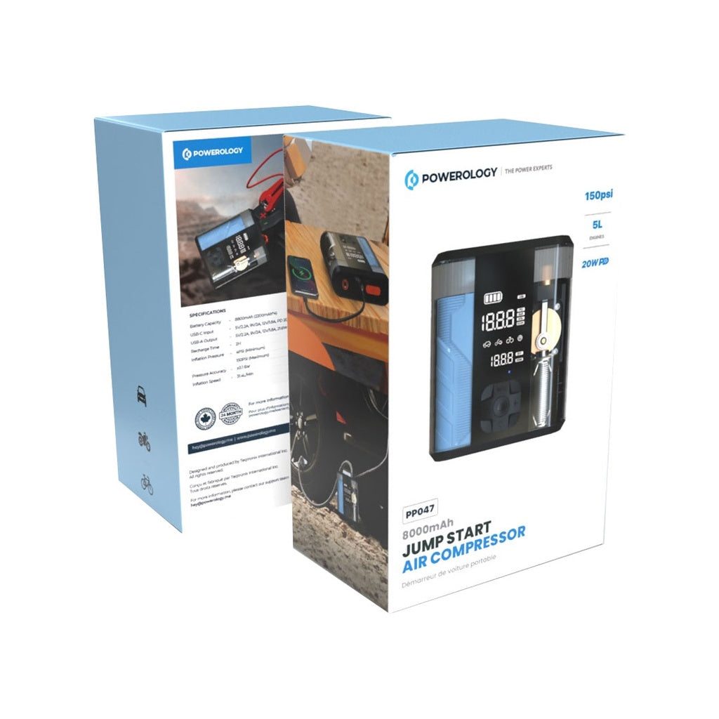 Powerology pp047 8800mAh Jump Start Air Compressor