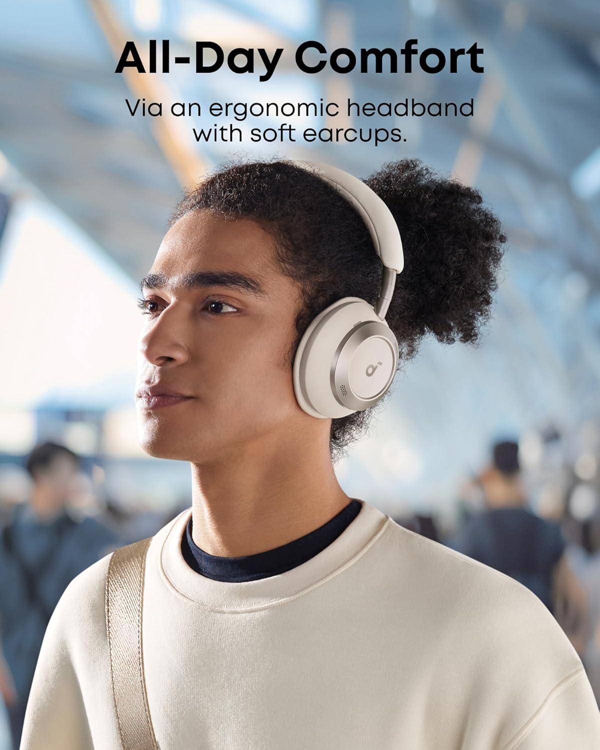 Soundcore by anker Space One Pro FlexiCurve Over-Ear Headphone, Adaptive Active Noise Cancelling Headphone