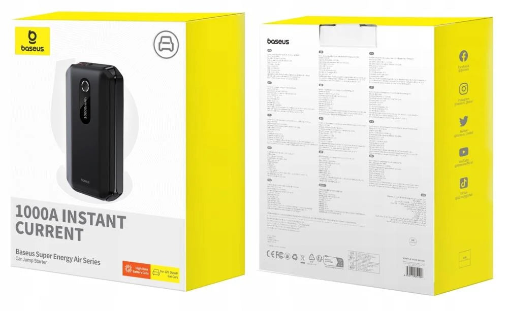 Baseus Super Energy Air series 1000A instant current Car Jump Starter 10000mAh