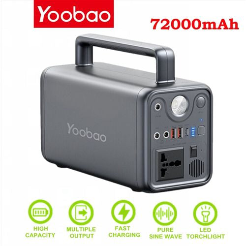 Yoobao 300W 72000mah Portable Power Station, Laptop Powerbank