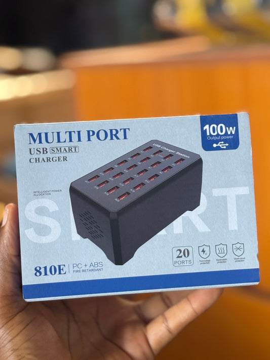 20 ports multi USB 100w smart charger