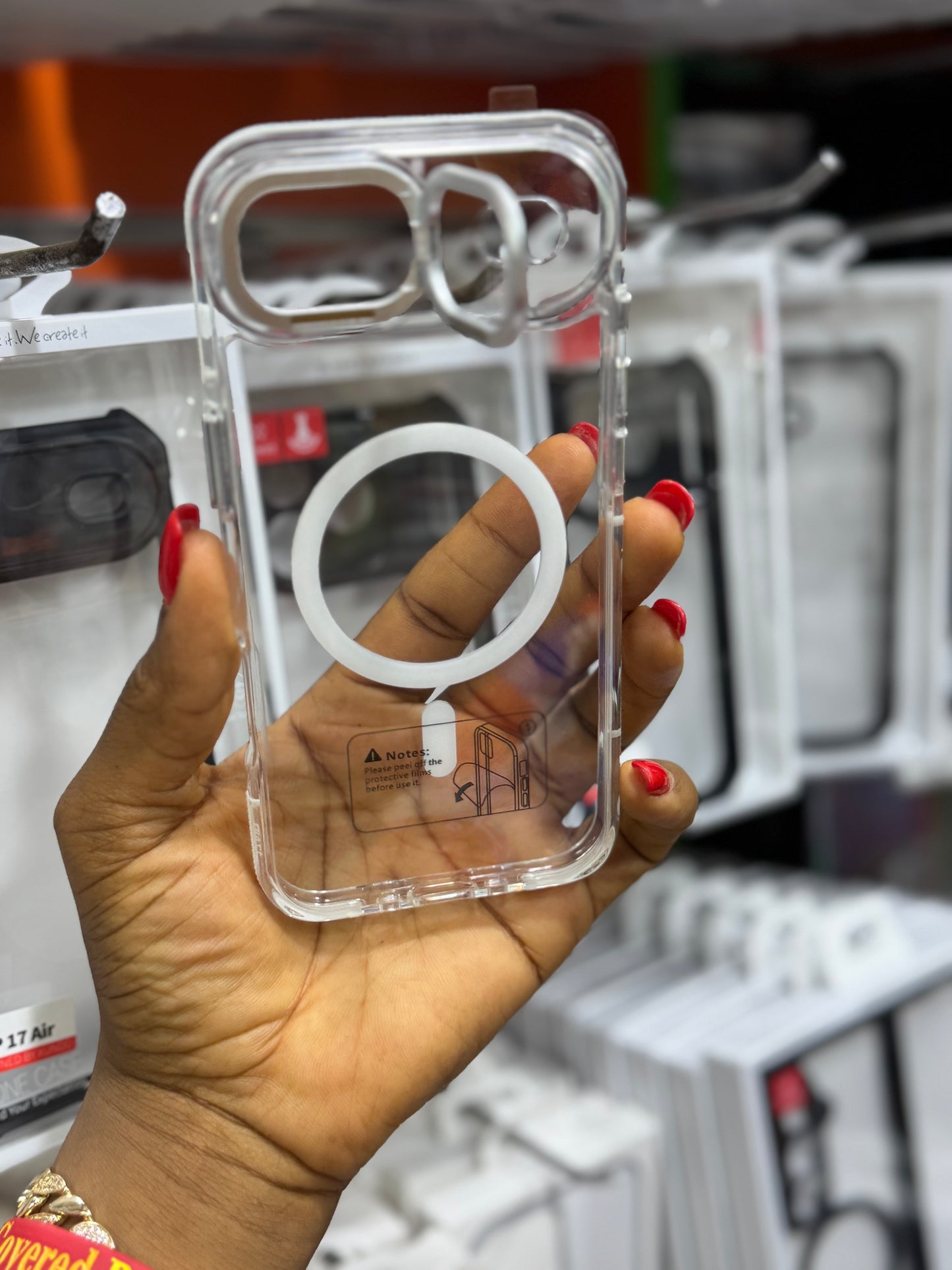 Crystal clear MagSafe protective case for iPhone 17 air