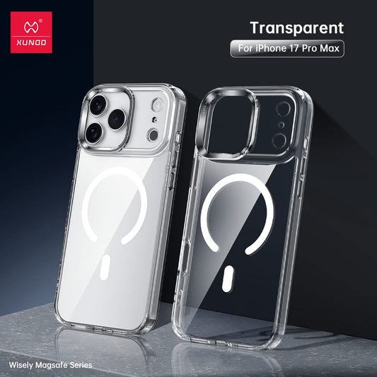 Xundd magnetic crystal clear case for iPhone 17 pro max