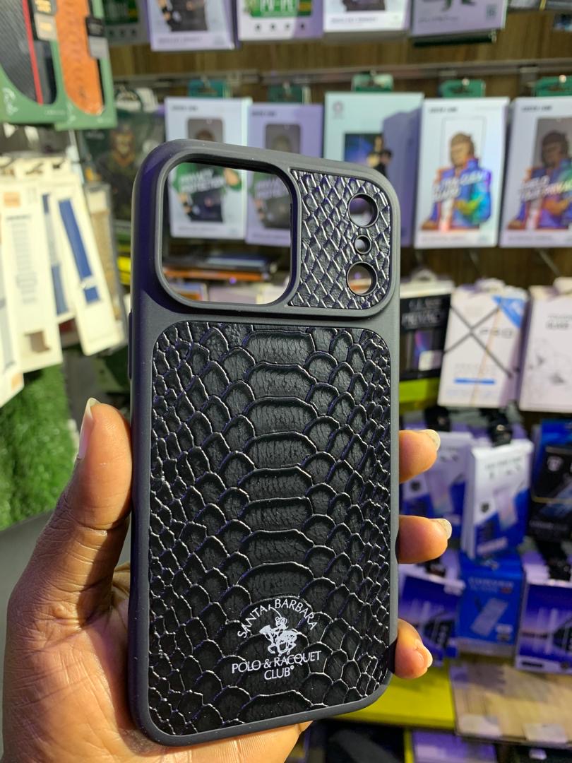 Santa Barbara polo leather back case for iPhone 17 pro max