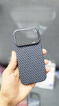 Real Kevlar Aramid Carbon Fiber Ultra thin Protective Case with MagSafe charging base for iPhone 17 pro max