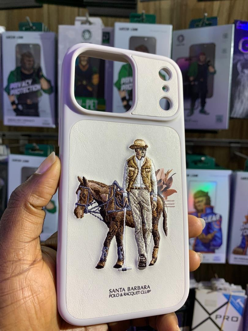 Santa Barbara polo leather back case for iPhone 17 pro max