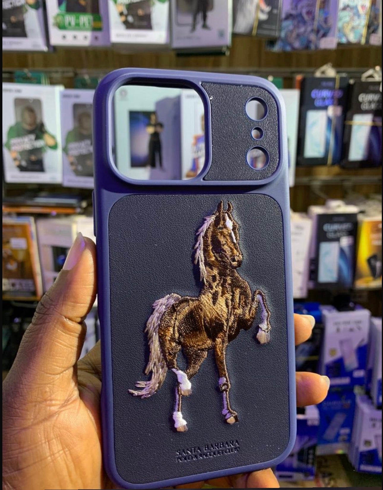 Santa Barbara polo leather back case for iPhone 17 pro max