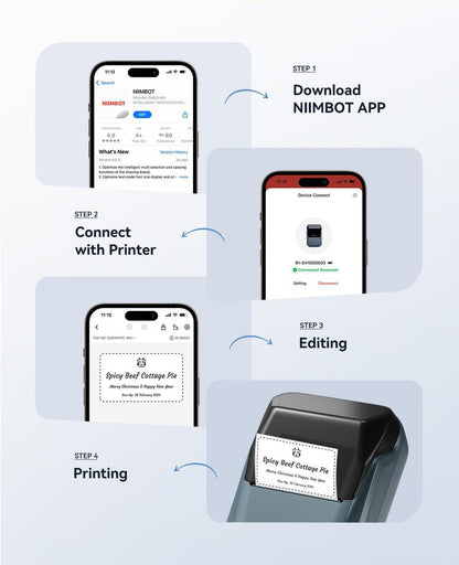 NIIMBOT B1 Inkless Thermal Label Printer