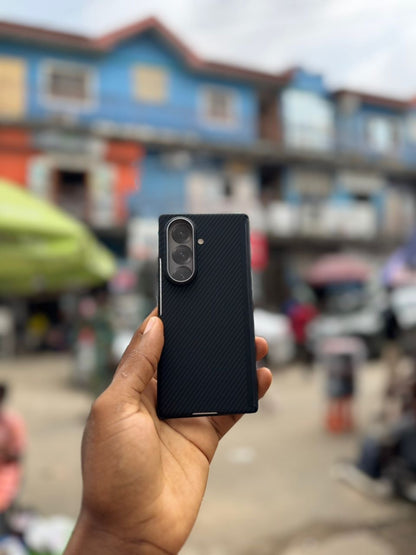 Real Kevlar Aramid Carbon Fiber Ultra thin Protective Case with MagSafe charging base for iPhone 17 pro max , 17 pro , 16 pro max and Samsung galaxy z fold 7