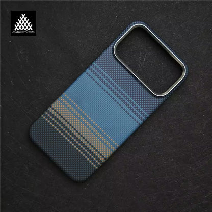 Real Kevlar Aramid Carbon Fiber Ultra thin Protective Case with MagSafe charging base for iPhone 17 pro max