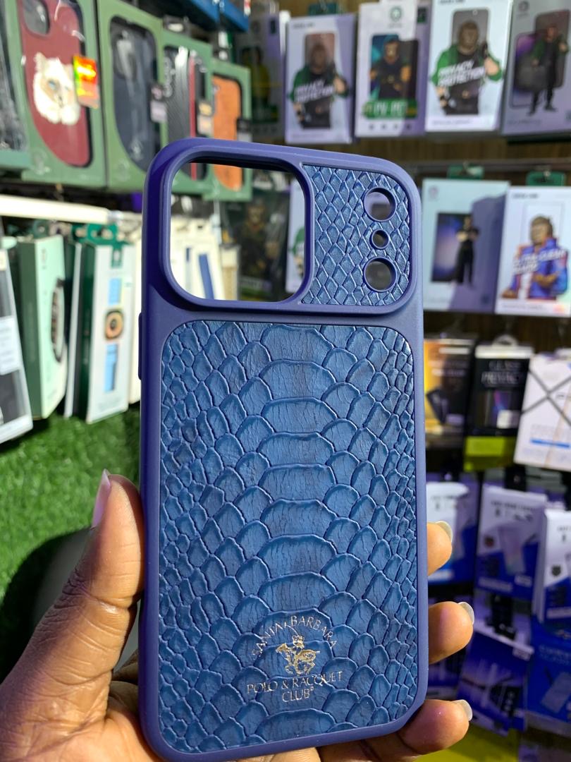 Santa Barbara polo leather back case for iPhone 17 pro max