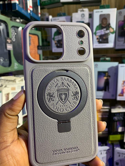 Santa Barbara polo leather back case for iPhone 17 pro max