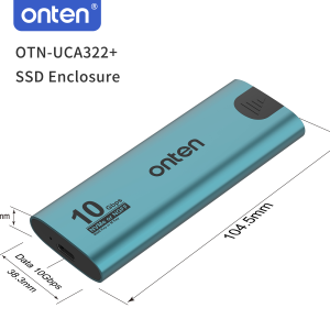 Onten OTN-Uca322+ M.2 NVMe Sata SSD Enclosure