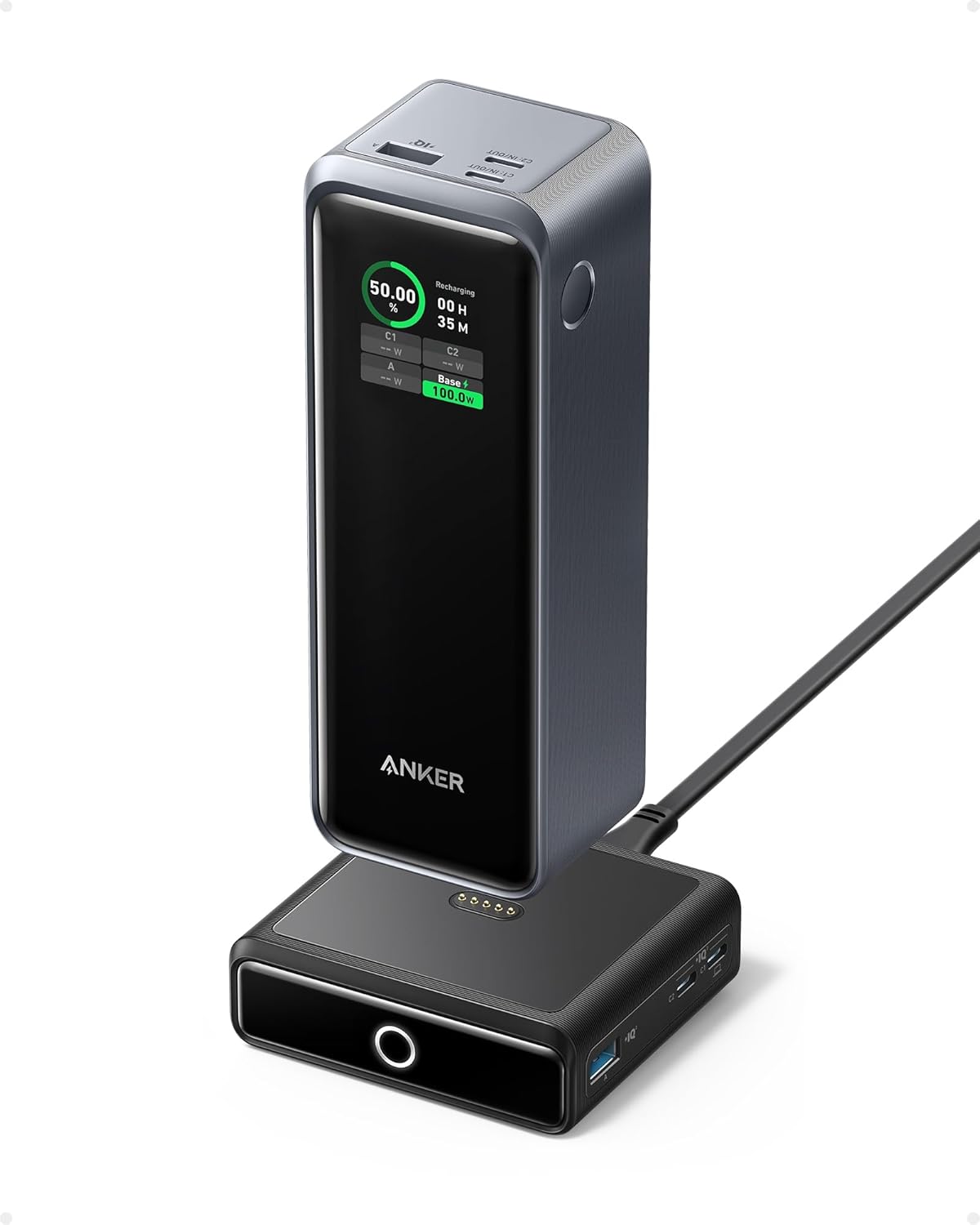 Anker Prime 27,650mAh Power Bank (250W) with 100W Charging Base