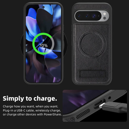 Leather Magnetic Shockproof Stand magsafe Phone Case For Google Pixel 10 / 10 pro