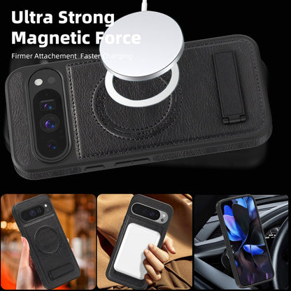 Leather Magnetic Shockproof Stand magsafe Phone Case For Google Pixel 10 / 10 pro
