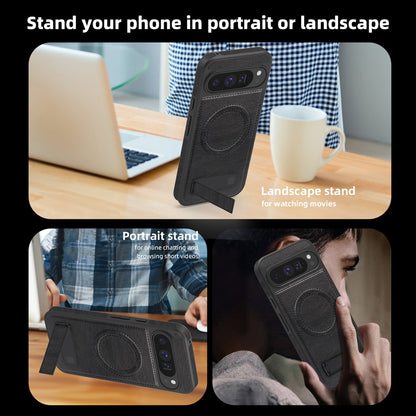 Leather Magnetic Shockproof Stand magsafe Phone Case For Google Pixel 10 / 10 pro