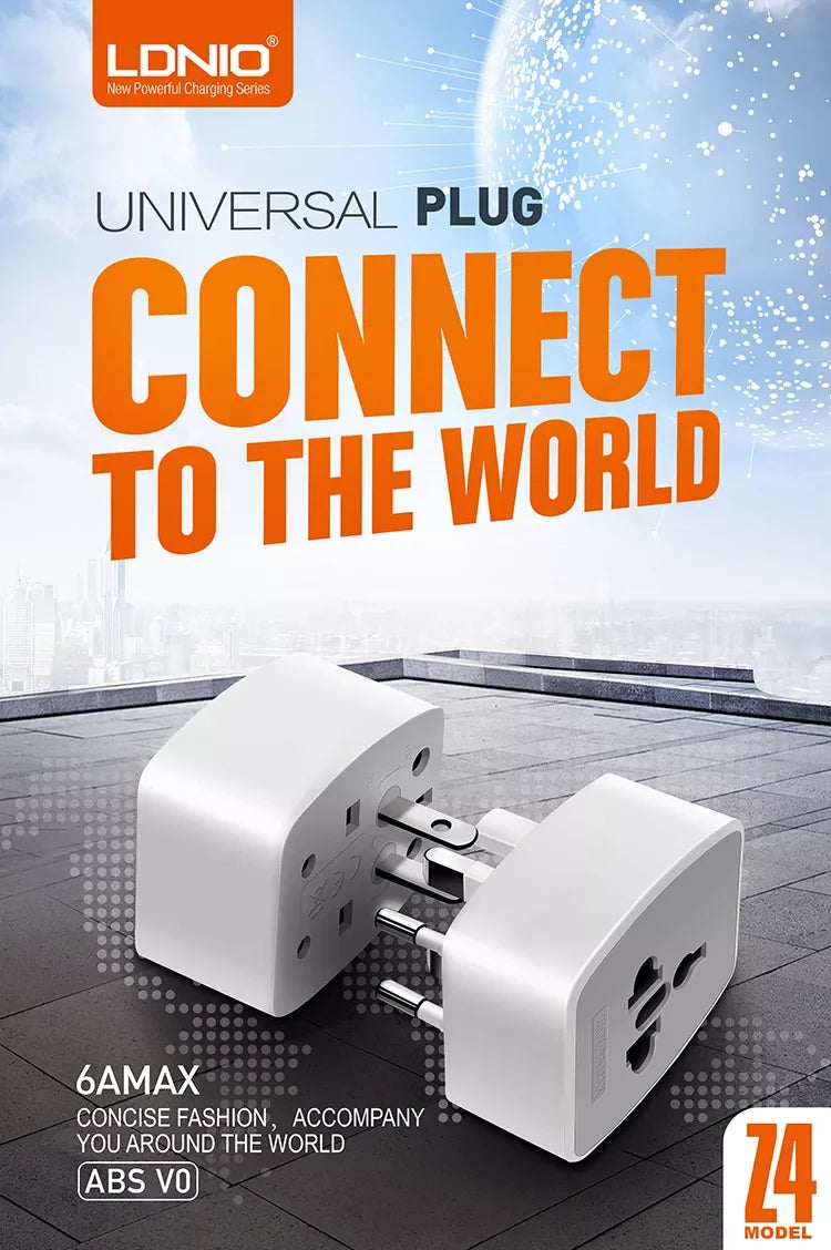 LDNIO Z4 Multi Plug Adapter International Power Travel Adaptor Plug for UK US EU Universal Plug