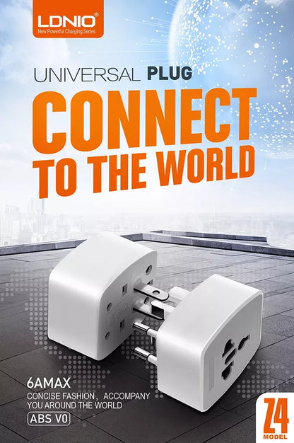 LDNIO Z4 Multi Plug Adapter International Power Travel Adaptor Plug for UK US EU Universal Plug